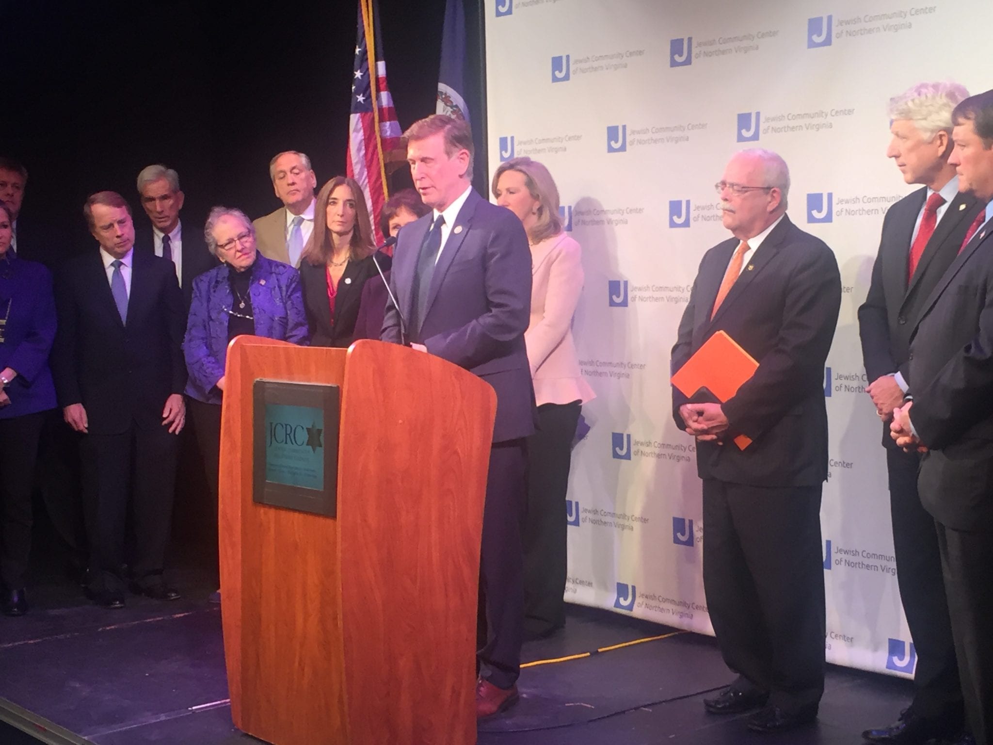 U.S. Rep. Donald Beyer Jr. speaks at a news conference to denounce anti-semitism at the Jewish Community Center of Northern Virginia in Fairfax on Friday. (Photo: News-Press)