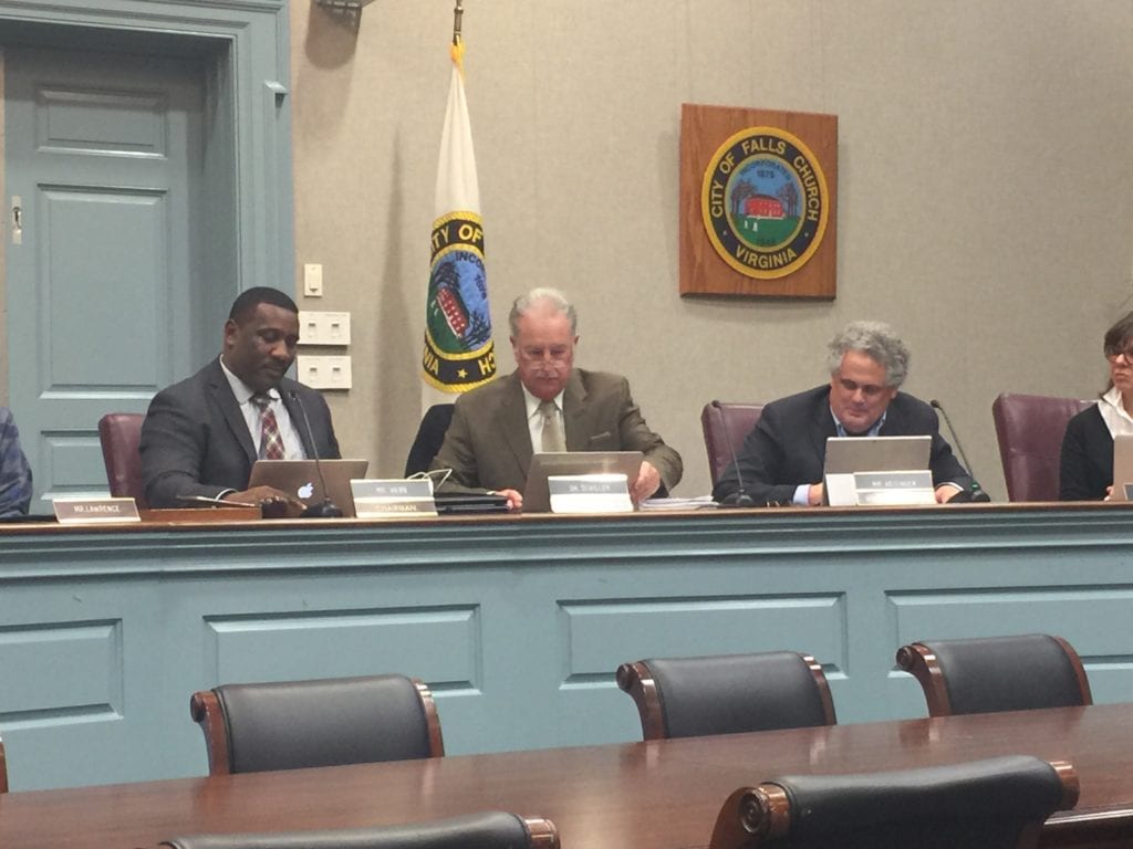 AFTER TONIGHT'S election, (left to right) new FC School Board chair Lawrence Webb, Interim Superintendent Dr. Robert Schiller and new vice chair Phil Reitinger. (Photo: News-Press photo)