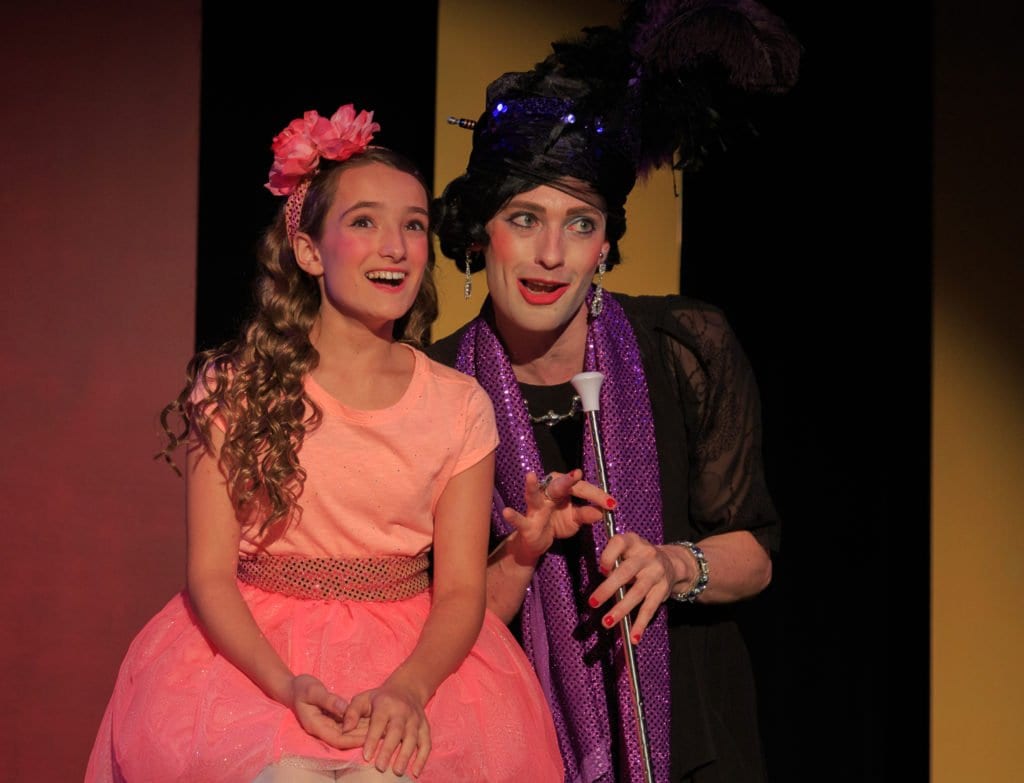Sophia Manicone and Alan Naylor in Creative Cauldron's "Ruthless! The Musical." (Photo courtesy: Keith Waters, Kx Photography)