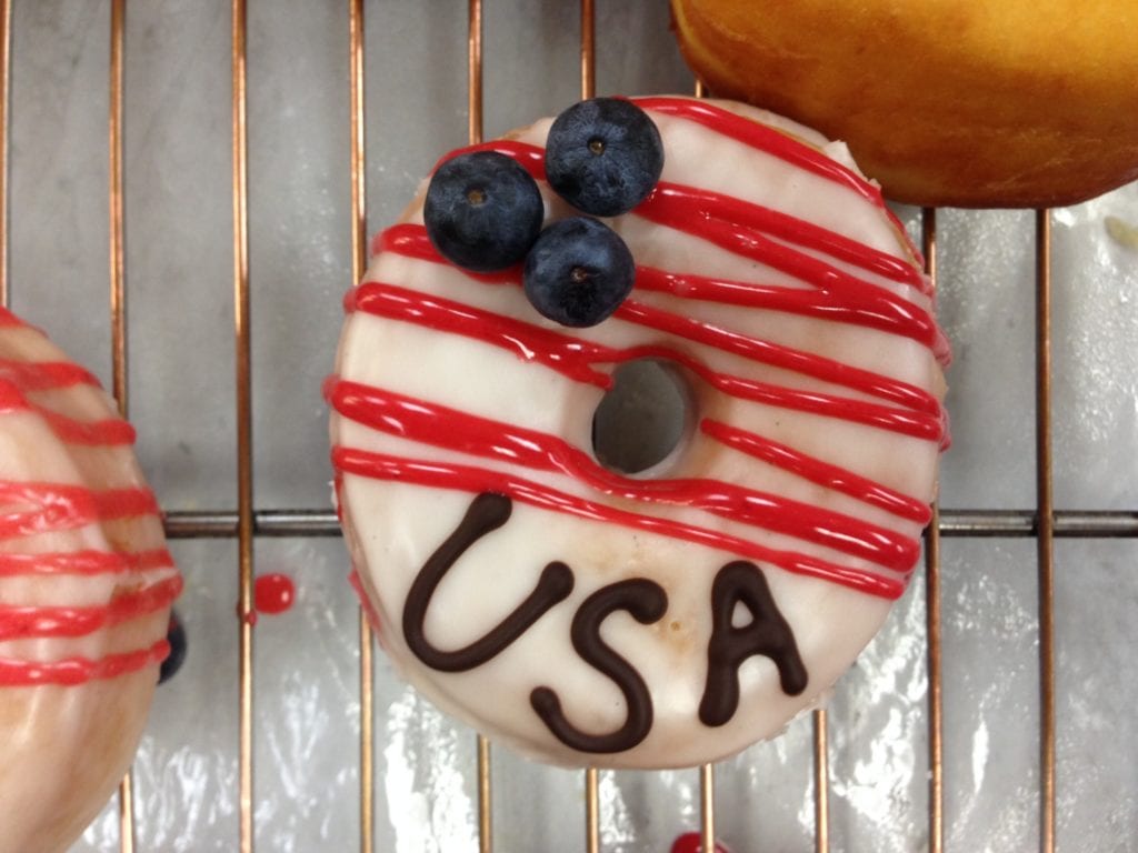 ASTRO’S TEAM USA doughnut is available starting Friday. (Photo: courtesy Astro Doughnuts)