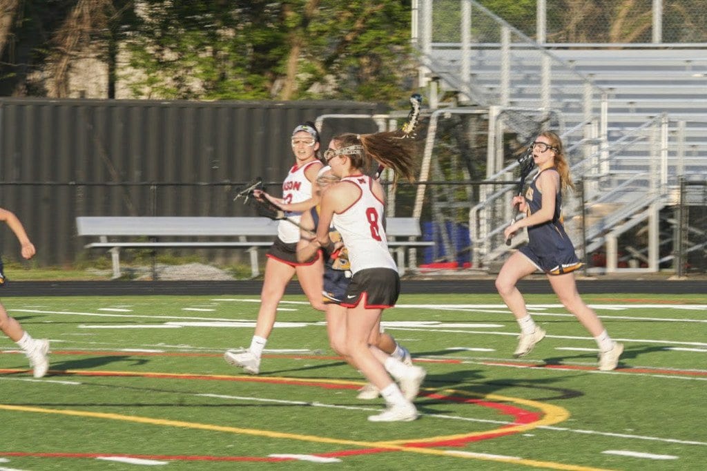 MASON JUNIOR LYDIA GORMAN carries the ball downfield against Loudon County High School. (Photo: FCCPS Photo/J+A Cipriano)