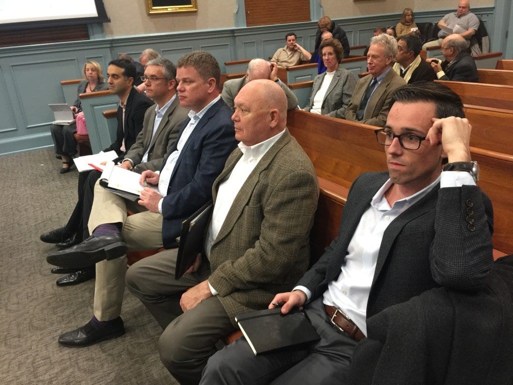 DEVELOPERS OF THE Mason Row project watched as the F.C. Council voted 6-0 in favor of their plan. (Photo: News-Press)