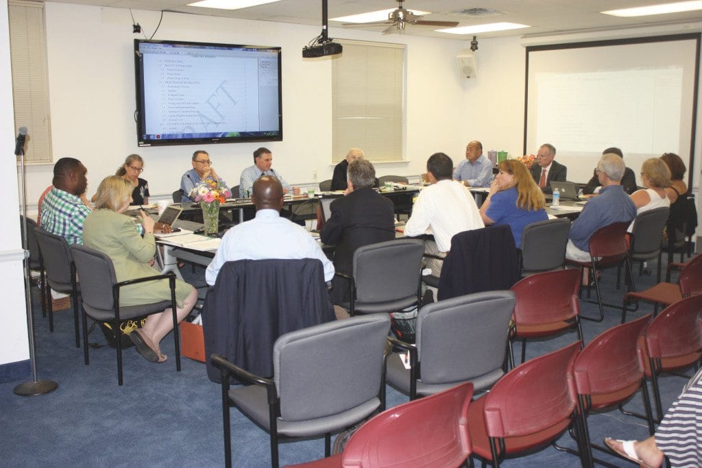 THE JOINT WORK SESSION of the F.C. City Council and School Board on July 20 was held in the Dogwood Room at City Hall, and most of its three hours took place behind closed doors. (Photo: News-Press)