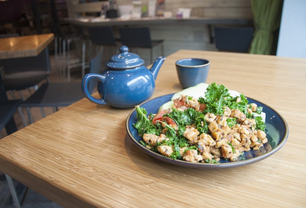 The Flax Organic Tempeh Scramble at Teaism is a great breakfast dish – it's sweet and earthy, and hearty but light. (Photo: Drew Costley/News-Press)