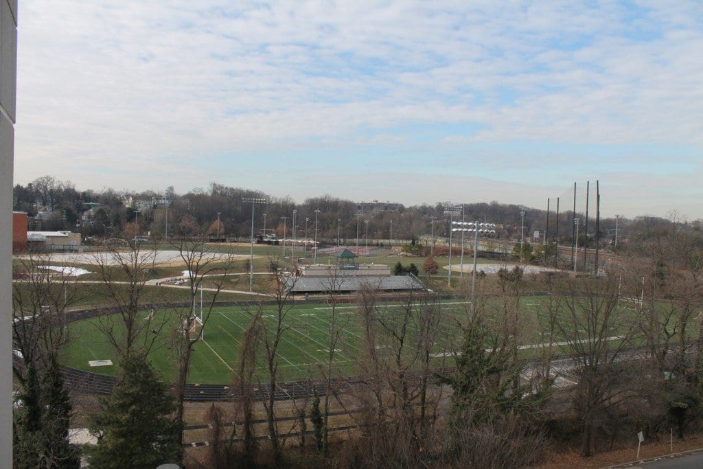 George Mason High School’s outdoor athletic facilities are pictured above. The Mason Athletic Boosters, who recently raised funds for lights on the school’s baseball and softball fields, seek to pay back loans taken for the project by sponsorship funding – including offering the naming rights on the school’s stadium. (Courtesy Photo)