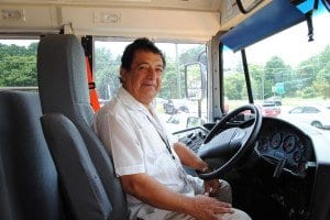 From behind the wheel of his Falls Church City Public Schools bus, Marco De las Casas was able to keep a watchful eye over his students and get them to school safely while still making the ride a fun and educational experience. (Photos: News-Press)